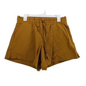 Gap Fit Casual Shorts M Camel Tan High Rise Elastic Waist Everyday Lounge Staple